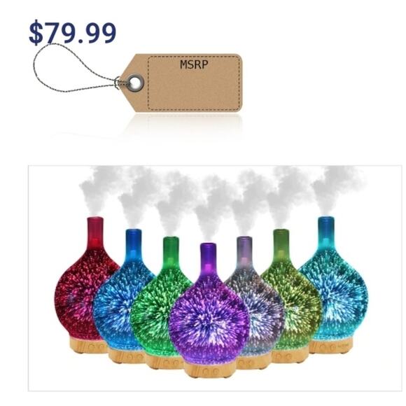 3D CHANGING LED LIGHTS AROMATHERAPY ESSENTIAL OIL DIFFUSER - Picture 8 of 8